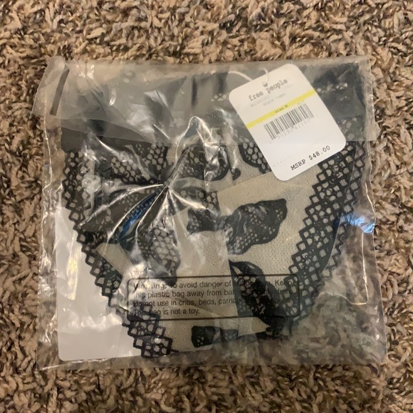 Free People Alia Bralette Bra Boho Bohemian | black floral - Picture 5 of 5